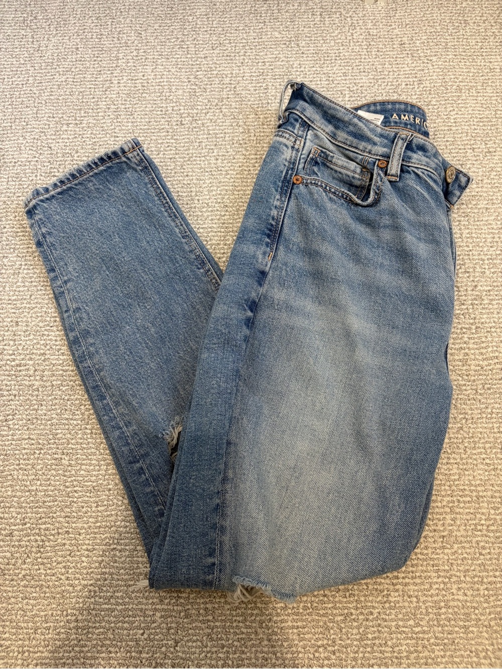 American Eagle Outfitters Light Blue Straight Leg Jeans